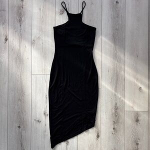 Express Elegant Black Asymmetrical Dress